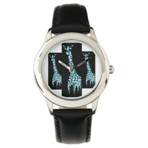 Funny Giraffe Art Vilda djur Armbandsur
