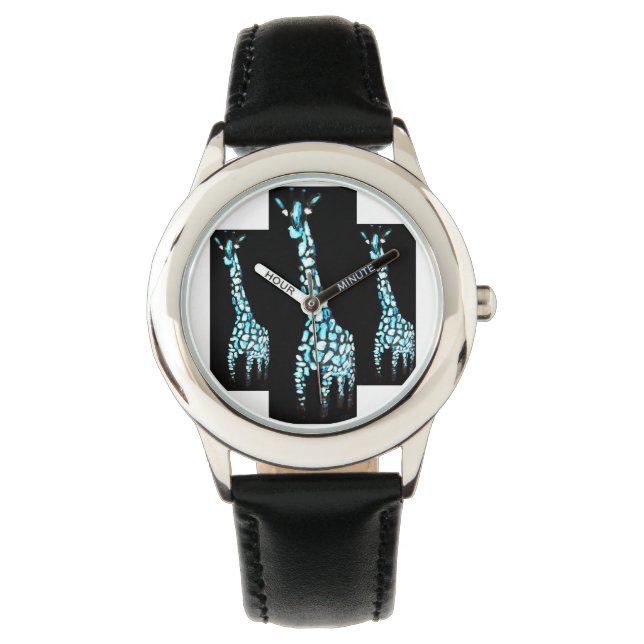 Funny Giraffe Art Vilda djur Armbandsur (Framsida)