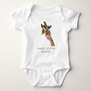 Funny Giraffe Baby Bodydress - Anpassningsbar Text T Shirt