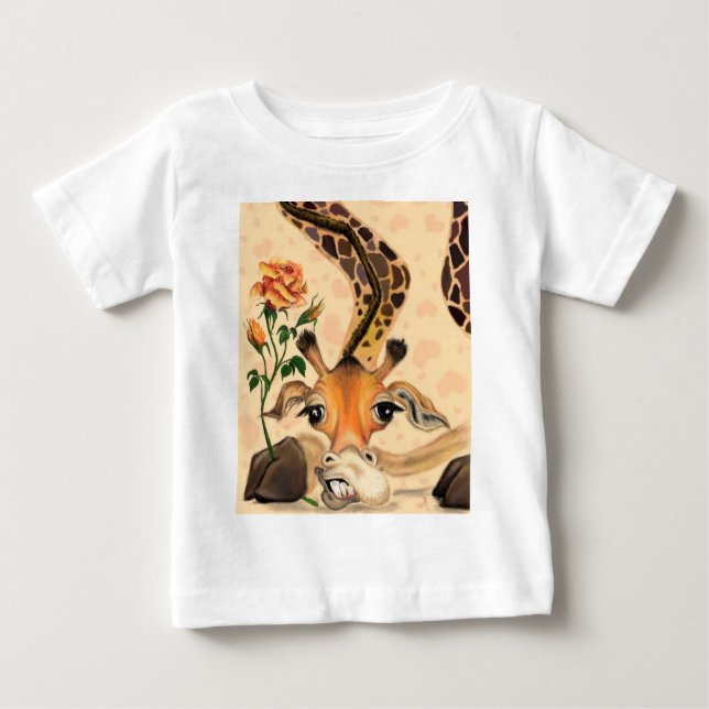 Funny Giraffe Baby T-Shirt (Framsida)