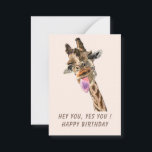 Funny Giraffe Birthday Card Anteckningskort<br><div class="desc">Lustigt Födelsedagskort med Giraffe Tunga Out and Playful Wink Tecknad Teckning Giraffes Smile Text - Anpassade - eller Select / Add Your Unique Text / Font / Färg - make your Speciell Card - Ändra storlek och flytta eller ta bort och lägg till inslag / bild med Customiomization verktyg !...</div>
