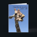 Funny Giraffe Birthday Card Kort<br><div class="desc">Lustigt giraffe-födelsedagskort som är anpassade med ditt personlig-meddelande. Klicka bara på texten och ändra den eller lägg till egen text.</div>