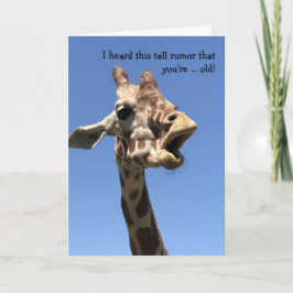 Funny Giraffe Birthday Card Kort