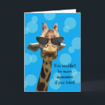 Funny Giraffe Birthday Card Kort<br><div class="desc">Lustigt giraffe-födelsedagskort som är anpassade med ditt personlig-meddelande.</div>
