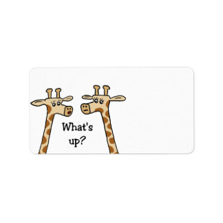 Funny Giraffe-etiketter Adressetikett