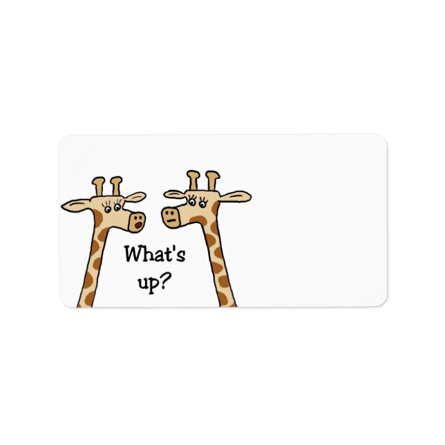 Funny Giraffe-etiketter Adressetikett (Framsidan)
