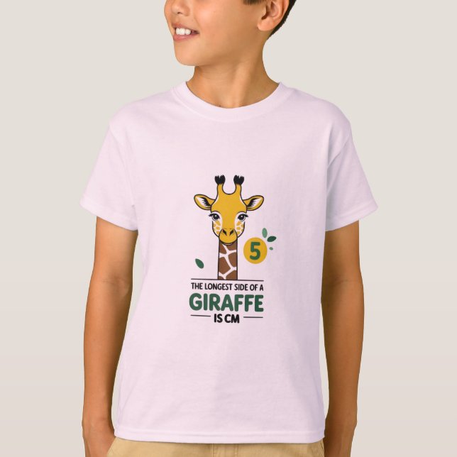 Funny Giraffe Fact T-Shirt (Framsida)