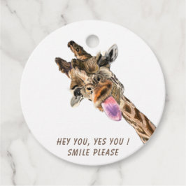 Funny Giraffe Gift Märkres Smile - Anpassningsbar  Gåvor Etiketter