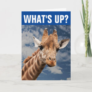 FUNNY GIRAFFE GREETING CARD FÖR ATT SÄGA HEJ KORT