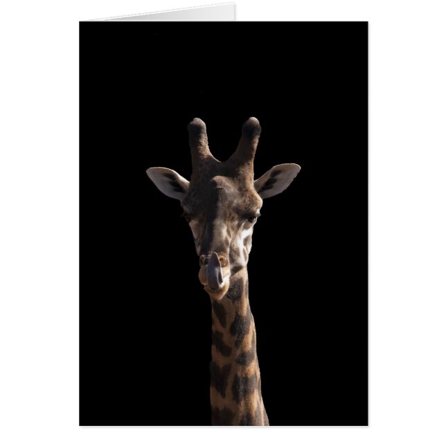 Funny Giraffe Hälsningskort (Framsidan)