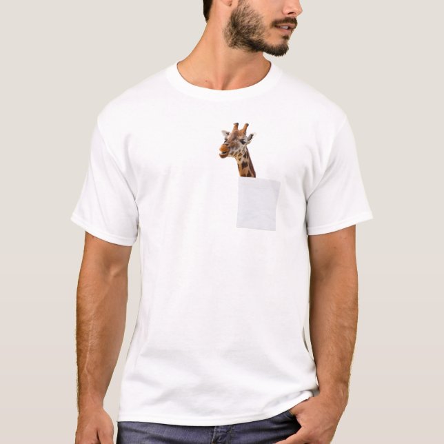 Funny Giraffe i min Pocket T-shirt (Framsida)