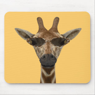 Funny Giraffe Incognito med Trendig solglasögon Musmatta