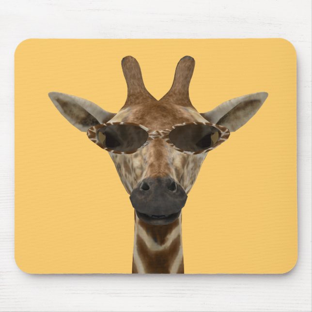 Funny Giraffe Incognito med Trendig solglasögon Musmatta (Framsidan)