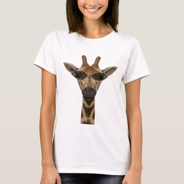 Funny Giraffe Incognito med Trendig solglasögon Tröja (Framsida)