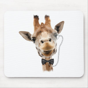 Funny Giraffe med Bowtie och Monocle Musmatta