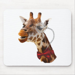 Funny Giraffe med Bowtie och Monocle Musmatta