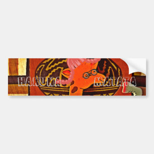 Funny Giraffe med coola text Hakuna Matata Bildekal