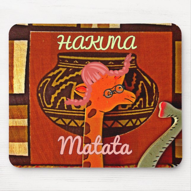 Funny Giraffe med coola text Hakuna Matata Musmatta (Framsidan)