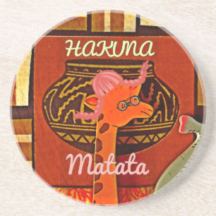 Funny Giraffe med coola text Hakuna Matata Underlägg