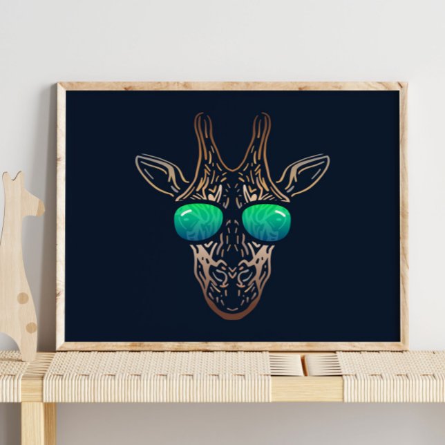 Funny Giraffe | Med solglasögon för väggutskrift Poster (Skapare uppladdad)