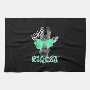 Funny Giraffe Moo Im A Goat Cute Zoo Animal Gift Kökshandduk
