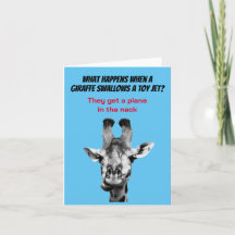 Funny Giraffe Pappa Joke Hälsning Card