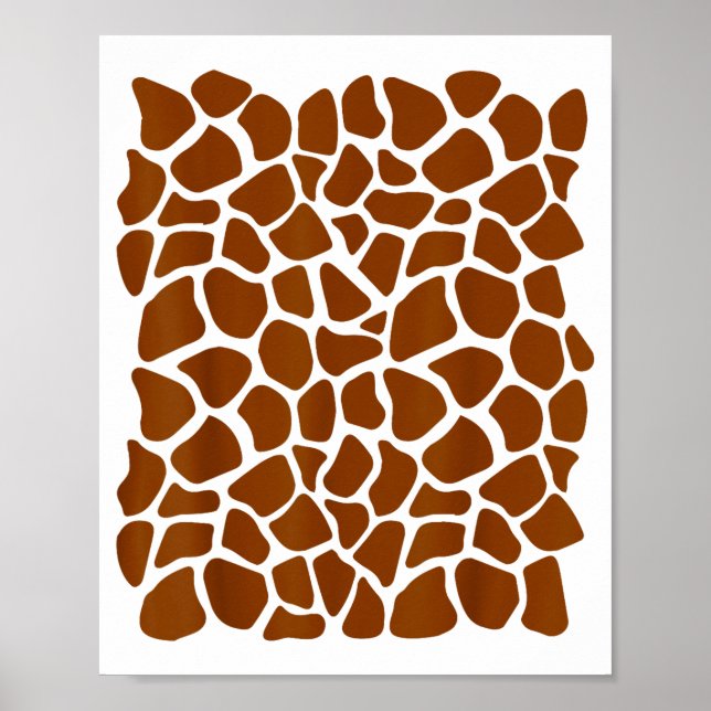 Funny Giraffe Pattern Lazy Halloween Costume  Poster (Framsidan)