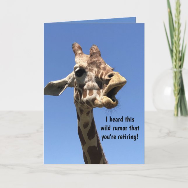 Funny Giraffe Pension Card Kort (Framsida)
