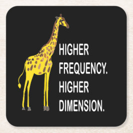 Funny Giraffe Pun Underlägg Papper Kvadrat