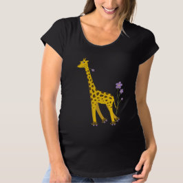 Funny Giraffe Roller Skating Mörk Tee