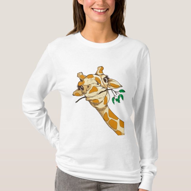 Funny Giraffe Safari Zoo Animal Kärlek Giraffes T Shirt (Framsida)