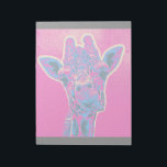 Funny Giraffe Sticking out Hans Tunga Anteckningsblock<br><div class="desc">En rolig gåva från en söt giraffe - som håller ut hans tunga! Funky glad nybörjare färg av rosa och blått. Roligt 60 retro pop art stil.</div>