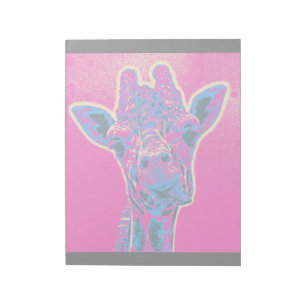 Funny Giraffe Sticking out Hans Tunga Anteckningsblock