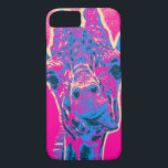 Funny Giraffe Sticking out Hans Tunga<br><div class="desc">En rolig gåva från en söt giraffe - som håller ut hans tunga! Funky glad nybörjare färg av rosa och blått. Har en roligt på 60-talet så känns det för den.</div>