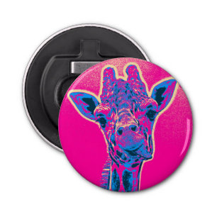 Funny Giraffe Sticking out Hans Tunga Flasköppnare