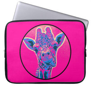 Funny Giraffe Sticking out Hans Tunga Laptop Sleeve