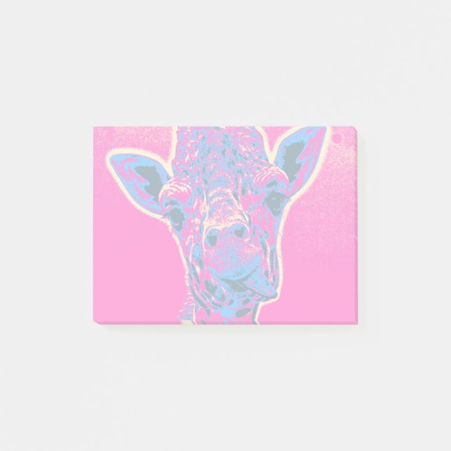 Funny Giraffe Sticking out Hans Tunga Post-it Block (Framsida)