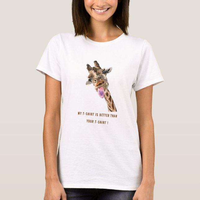 Funny Giraffe T-Shirt (Framsida)
