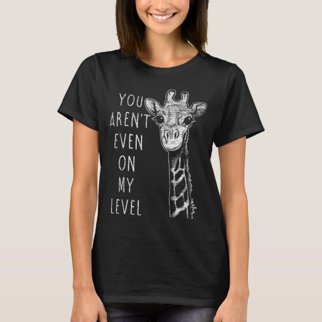 Funny Giraffe  T Shirt (Framsida)