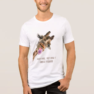 Funny Giraffe T-Shirt Anpassningsbar Text