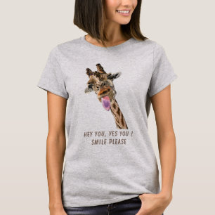 Funny Giraffe T-Shirt - Anpassningsbar Text
