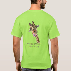 Funny Giraffe T-Shirt - Anpassningsbar Text