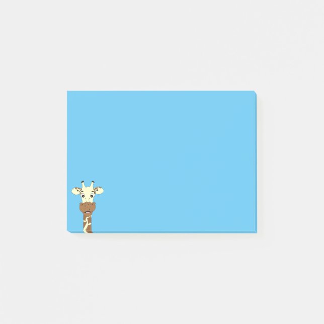 Funny giraffe tecknad-barn post-it block (Framsida)