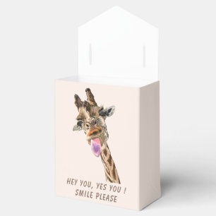 Funny Giraffe Tunga Out and Playful Wink Tecknad  Presentaskar