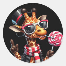 Funny Giraffe Wearing Sunglasses