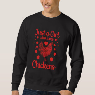 Funny Girl Chicken För barn Women Mamma Chicken Lång Ärmad Tröja