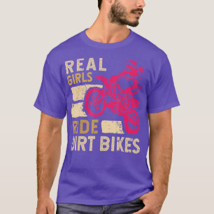 Funny Girl Dirt Bike Art for Women Sport Motor Bik T Shirt