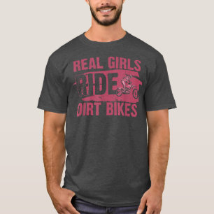 Funny Girl Dirt Bike Art for Women Sport Motor Bik T Shirt