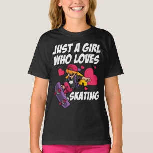 Funny Girl Skateboard Gift För barn Women Coola Sk T Shirt