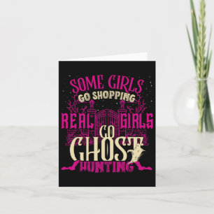 Funny Girls Go Ghost Hunting Paranormal Supernatur Kort